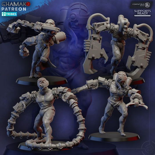 Battle Sisters Red Sister Convicted (4 Units), Battle Sisters proxy miniature, 28mm heroic scale unpainted resin