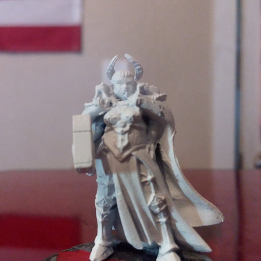 Battle Sisters Red Sister Marshall Warrior, Battle Sisters proxy miniature, 28mm heroic scale unpainted resin, view 3