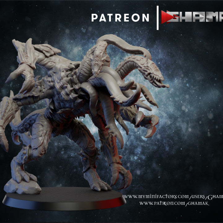 Hellspawn Chaos Creature 1, Hellspawn proxy miniature, 28mm heroic scale unpainted resin, view 2