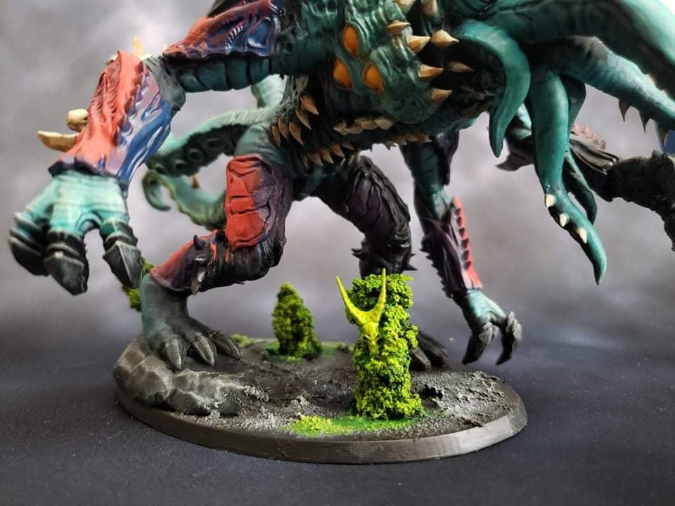 Hellspawn Chaos Creature 1, Hellspawn proxy miniature, 28mm heroic scale unpainted resin, view 3