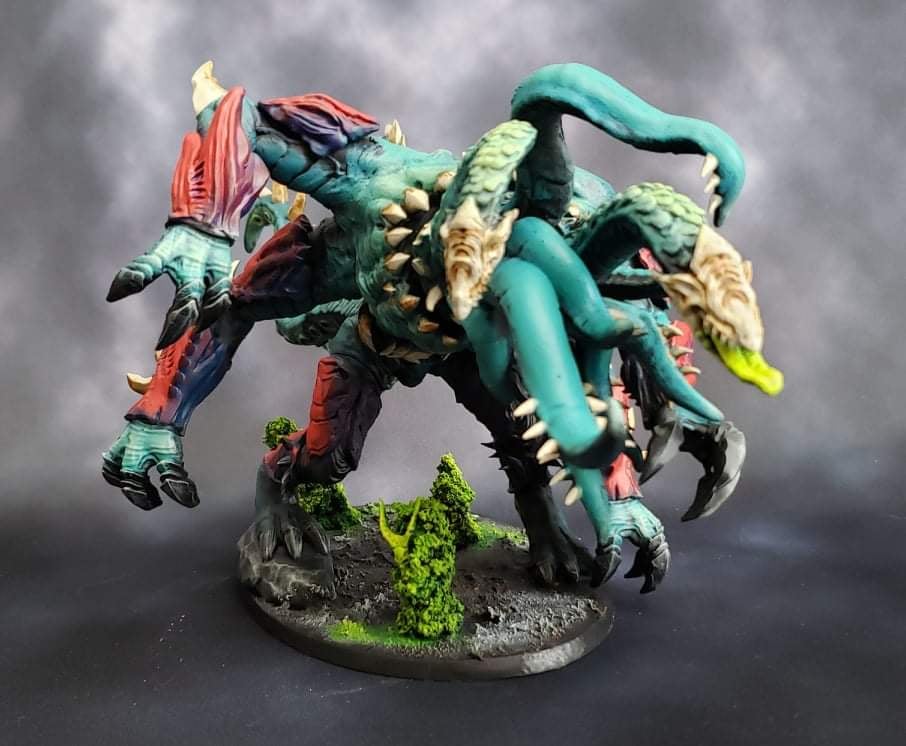 Hellspawn Chaos Creature 1, Hellspawn proxy miniature, 28mm heroic scale unpainted resin, view 4