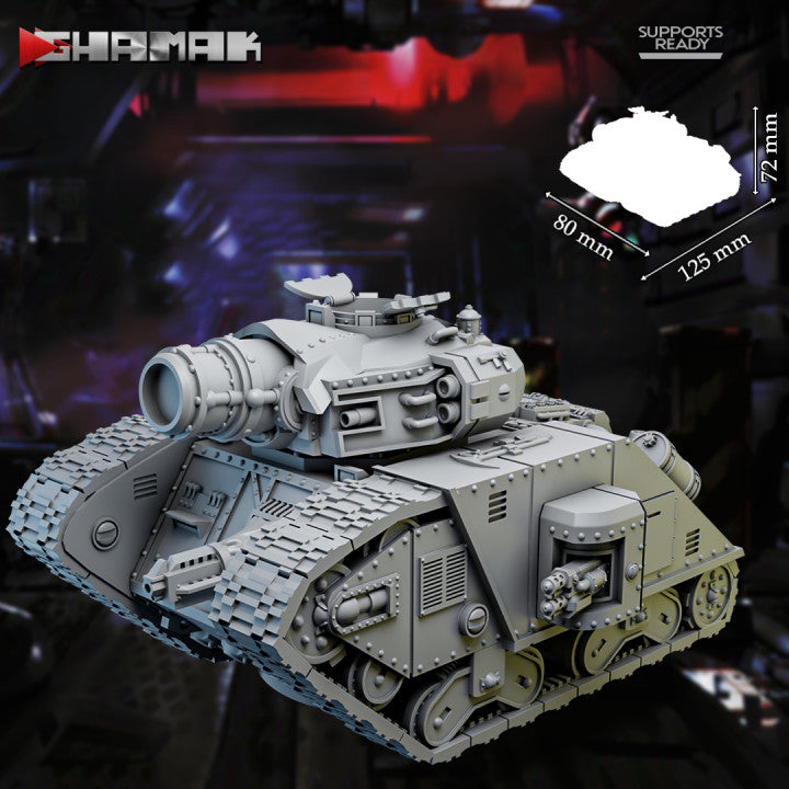 Imperial Army Firstborn Iron Curtain Bombard, Imperial Army proxy miniature, 28mm heroic scale unpainted resin