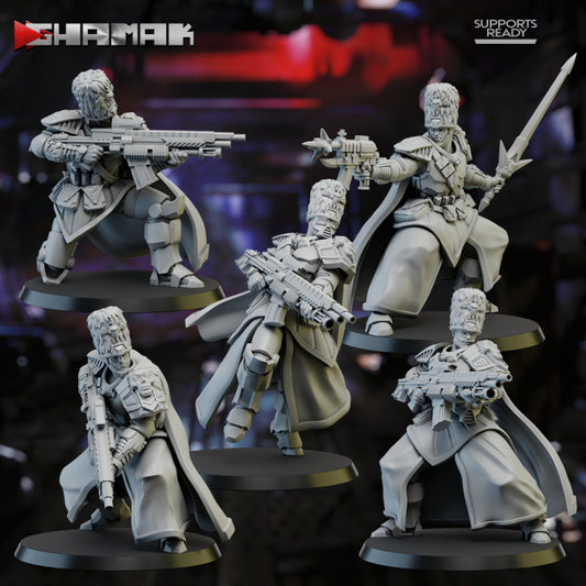Imperial Army Firstborn Trooper Squad 1 (5 Units), Imperial Army proxy miniature, 28mm heroic scale unpainted resin