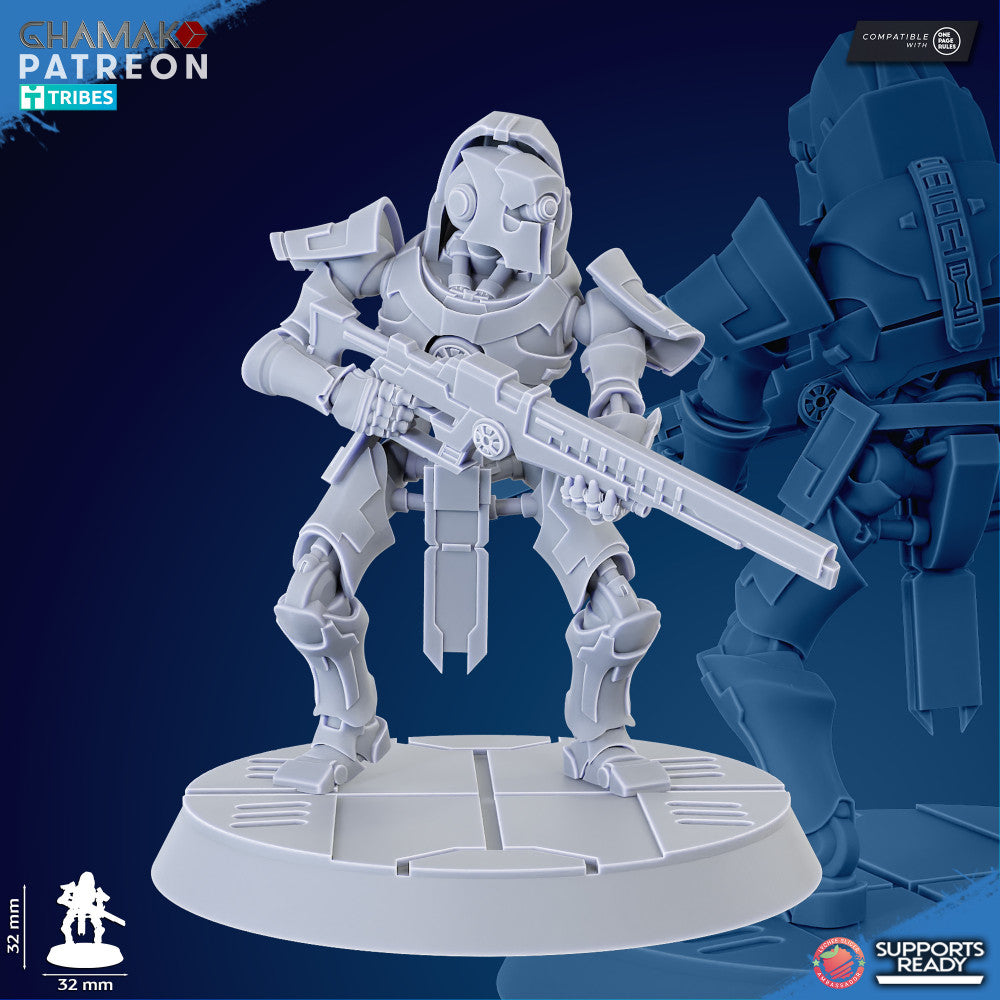 Necro Snipers (10 Units), Necro proxy miniature, 28mm heroic scale unpainted resin