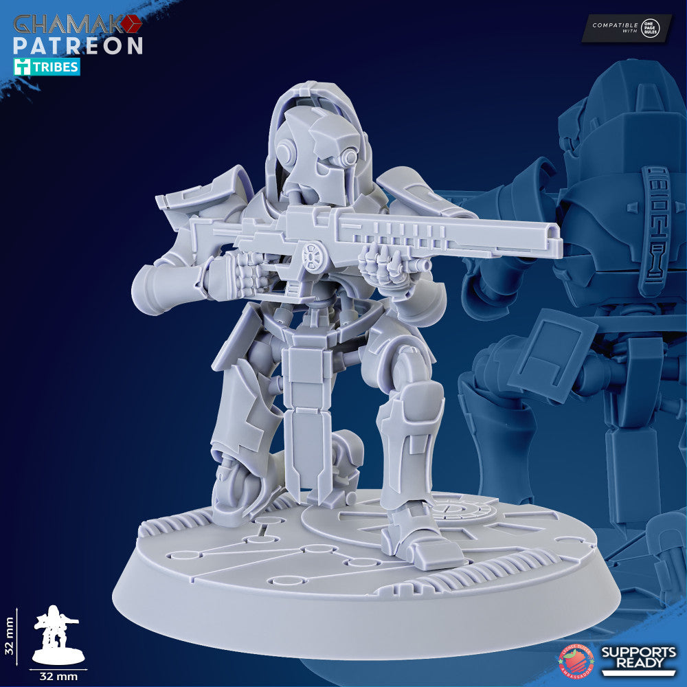 Necro Snipers (10 Units), Necro proxy miniature, 28mm heroic scale unpainted resin, view 10