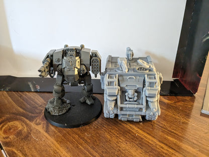 Space Dwarf Testudo Land Bastion, Space Dwarf proxy miniature, 28mm heroic scale unpainted resin, view 3