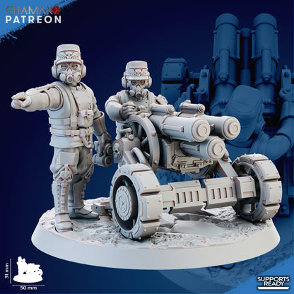 Trench Warfare Trenchers Heavy Weapons (15 Units), Trench Warfare proxy miniature, 28mm heroic scale unpainted resin, view 4
