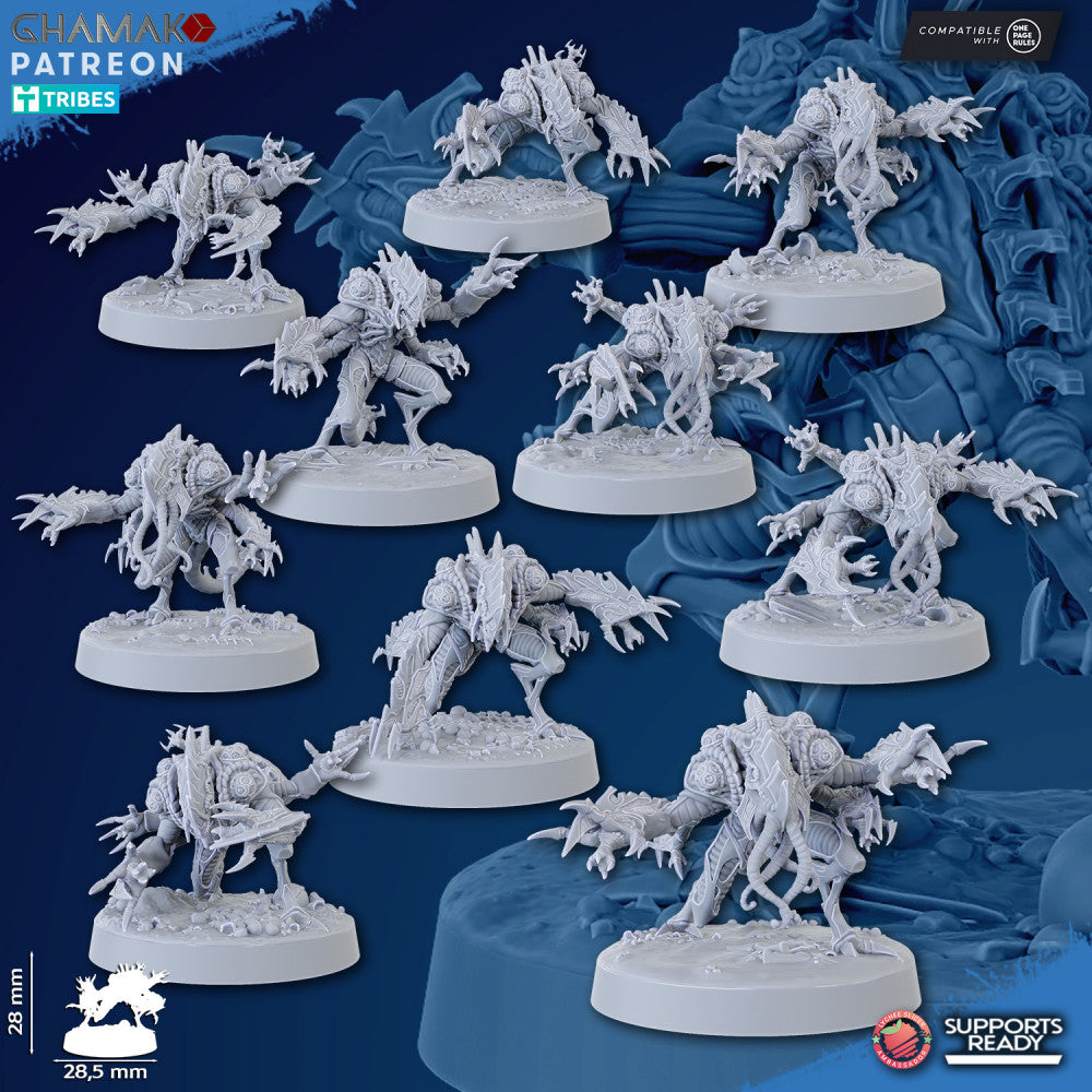 Tech Priests Genextractors (4 Units), Tech Priests proxy miniature, 28mm heroic scale unpainted resin, view 3