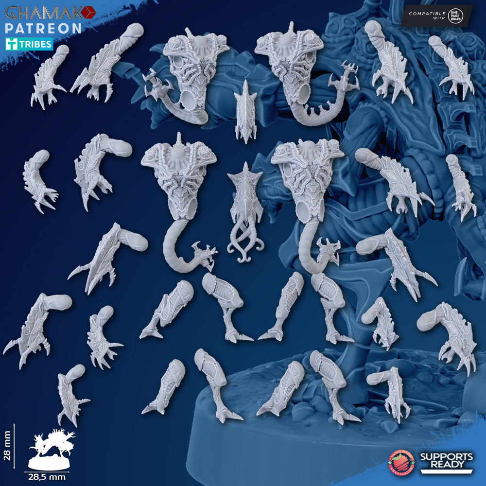 Tech Priests Genextractors (4 Units), Tech Priests proxy miniature, 28mm heroic scale unpainted resin, view 4