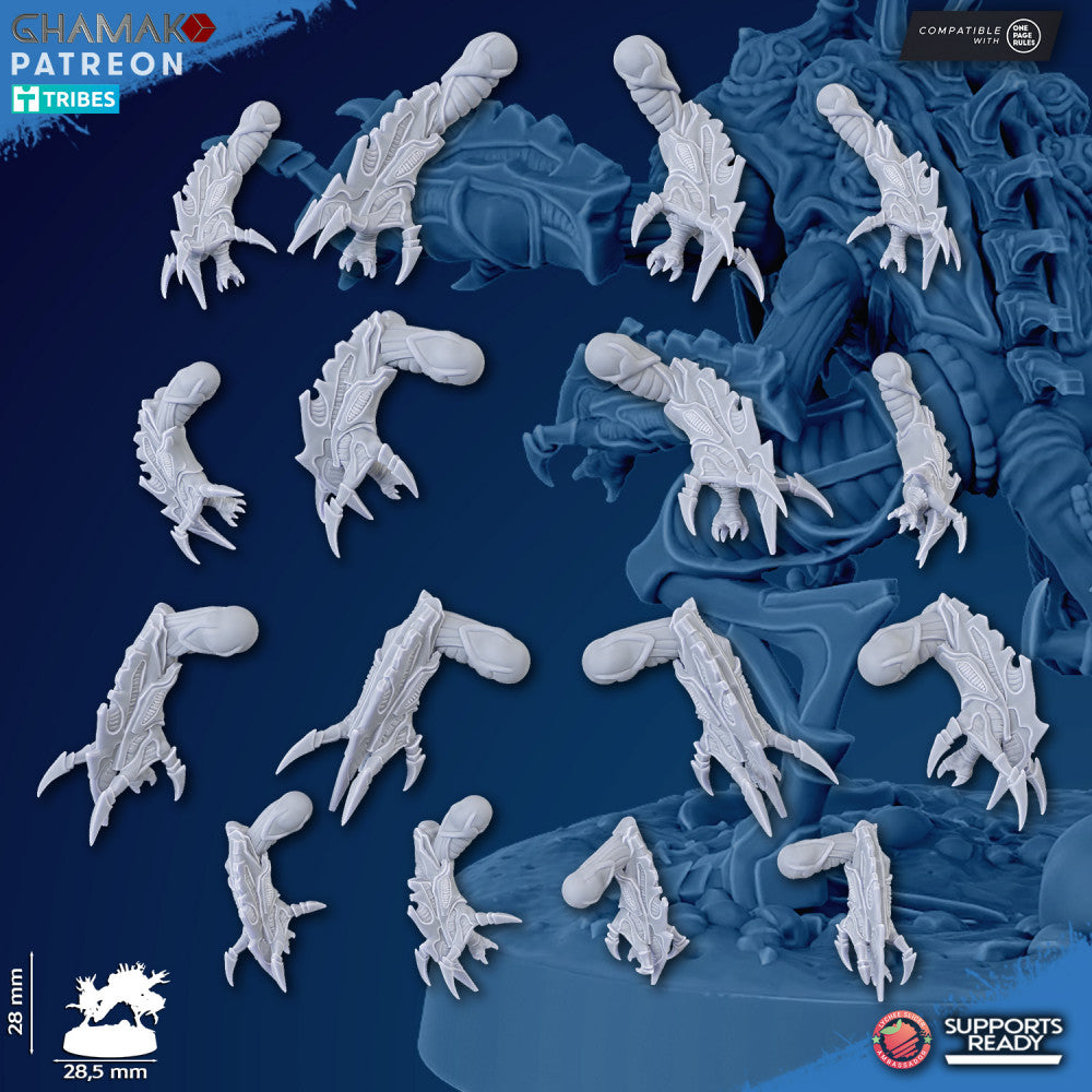 Tech Priests Genextractors (4 Units), Tech Priests proxy miniature, 28mm heroic scale unpainted resin, view 6