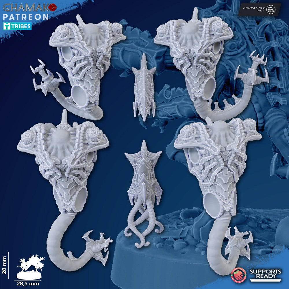 Tech Priests Genextractors (4 Units), Tech Priests proxy miniature, 28mm heroic scale unpainted resin, view 8