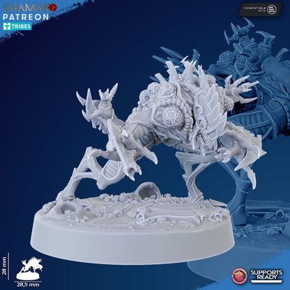 Tech Priests Genextractors (4 Units), Tech Priests proxy miniature, 28mm heroic scale unpainted resin, view 9