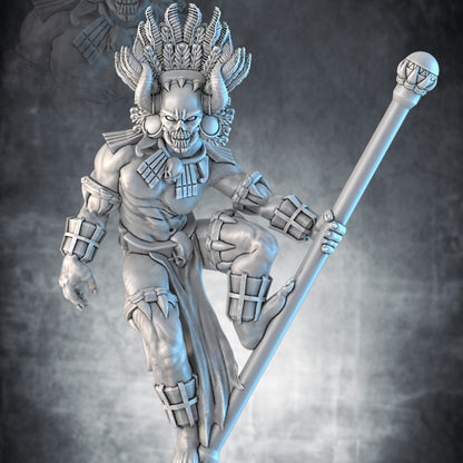 Aztec God, resin miniature, 28mm heroic scale unpainted resin