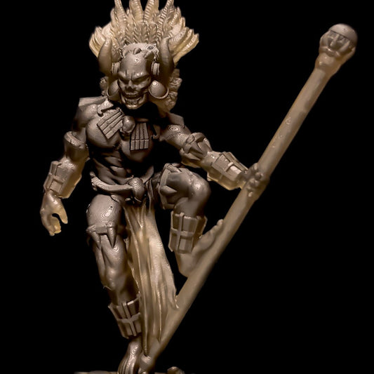Aztec God, resin miniature, 28mm heroic scale unpainted resin, view 2