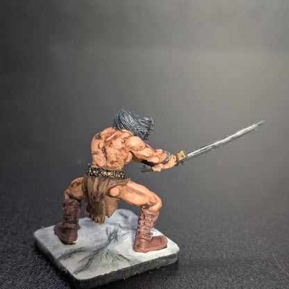 Barbarian, resin miniature, 28mm heroic scale unpainted resin, view 6