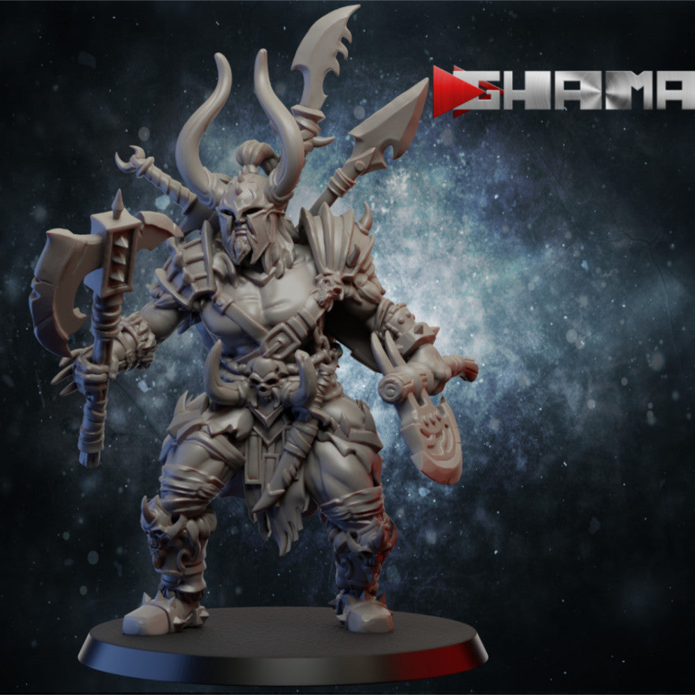Barbarian 3, resin miniature, 28mm heroic scale unpainted resin
