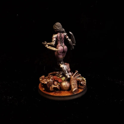 Akita, resin miniature, 28mm heroic scale unpainted resin, view 5