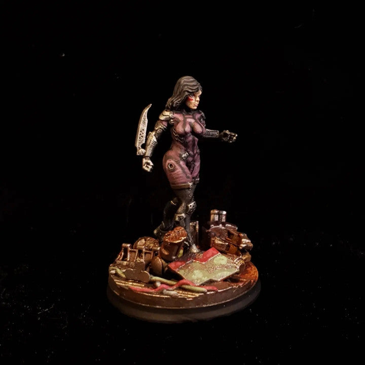 Akita, resin miniature, 28mm heroic scale unpainted resin, view 6