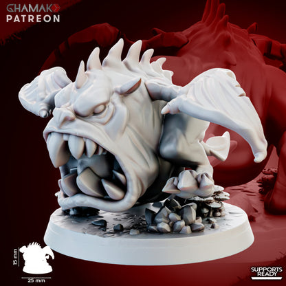 Big Jaws Herd (12 Units), resin miniature, 28mm heroic scale unpainted resin, view 2
