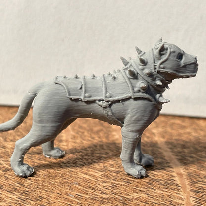 Dogs Warhounds, resin miniature, 28mm heroic scale unpainted resin, view 2