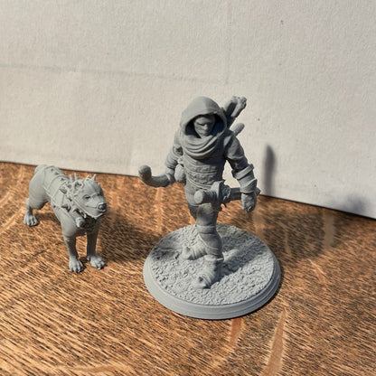 Dogs Warhounds, resin miniature, 28mm heroic scale unpainted resin, view 3