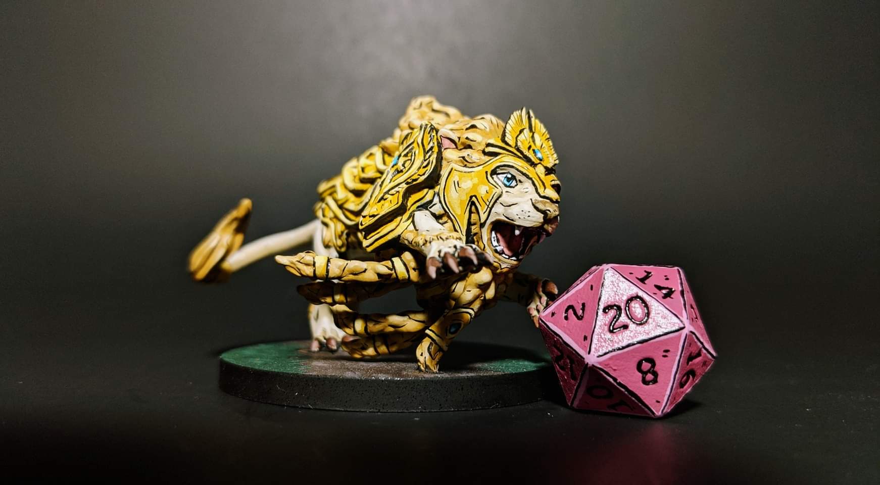High Elf Lion 1, resin miniature, 28mm heroic scale unpainted resin, view 2
