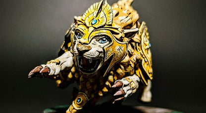 High Elf Lion 1, resin miniature, 28mm heroic scale unpainted resin, view 4