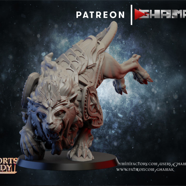 High Elf Lion 2, resin miniature, 28mm heroic scale unpainted resin