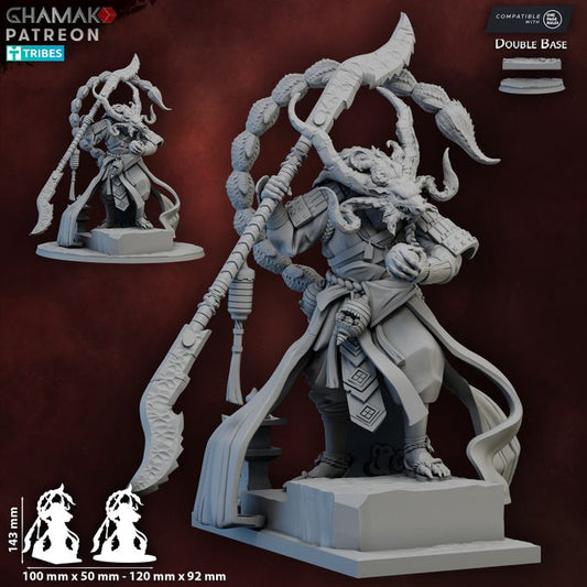 Kamineko, resin miniature, 28mm heroic scale unpainted resin