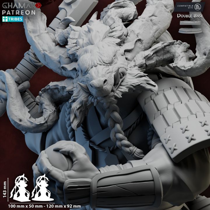 Kamineko, resin miniature, 28mm heroic scale unpainted resin, view 2