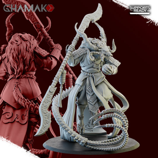 Kamineko, resin miniature, 28mm heroic scale unpainted resin, view 5