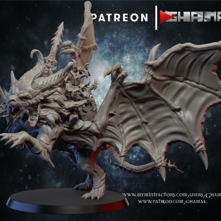 Manticore Warrior, resin miniature, 28mm heroic scale unpainted resin