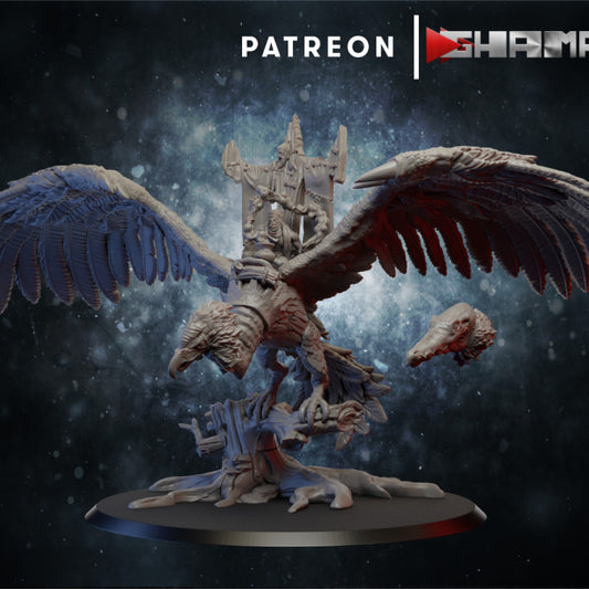Persian Orc Vulture, resin miniature, 28mm heroic scale unpainted resin