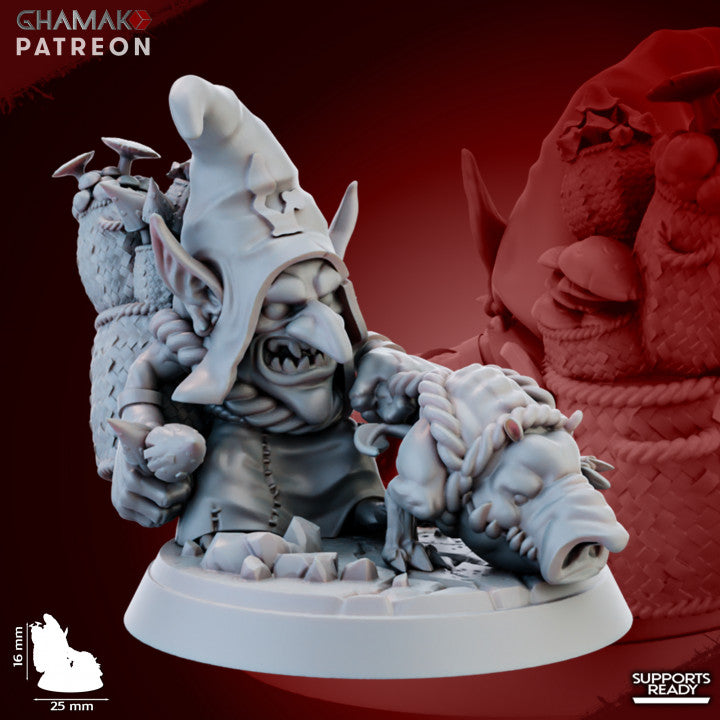 Porcini Sniffer (6 Units), resin miniature, 28mm heroic scale unpainted resin, view 4