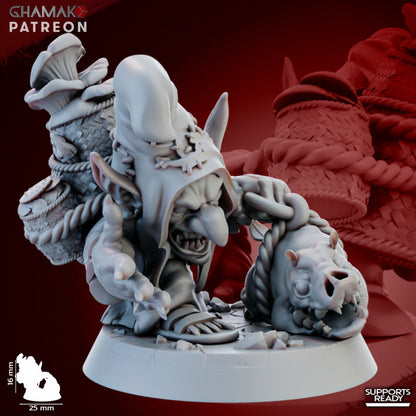Porcini Sniffer (6 Units), resin miniature, 28mm heroic scale unpainted resin, view 7
