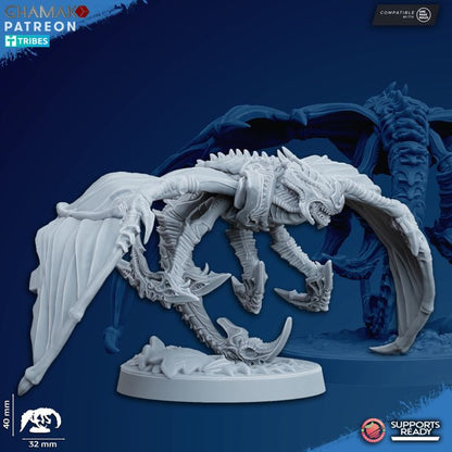 Pterofex (10 Units), Bio Swarm proxy miniature, 28mm heroic scale unpainted resin