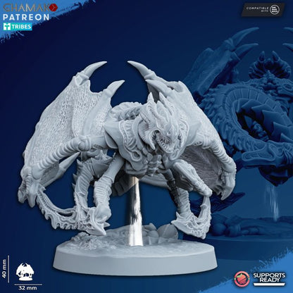 Pterofex (10 Units), Bio Swarm proxy miniature, 28mm heroic scale unpainted resin, view 9