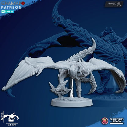 Pterofex (10 Units), Bio Swarm proxy miniature, 28mm heroic scale unpainted resin, view 10