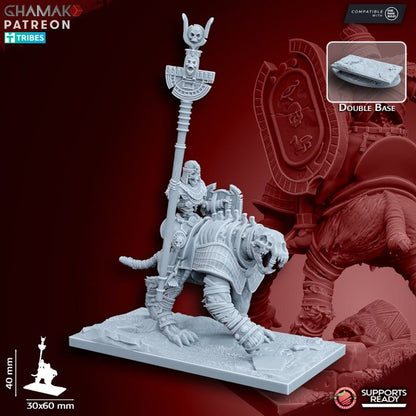 Sabretooth Riders (5 Units), resin miniature, 28mm heroic scale unpainted resin, view 4