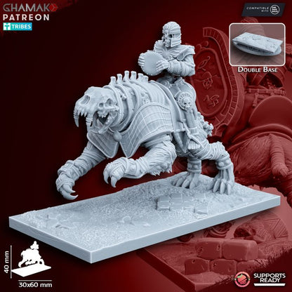 Sabretooth Riders (5 Units), resin miniature, 28mm heroic scale unpainted resin, view 6