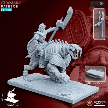 Sabretooth Riders (5 Units), resin miniature, 28mm heroic scale unpainted resin, view 8