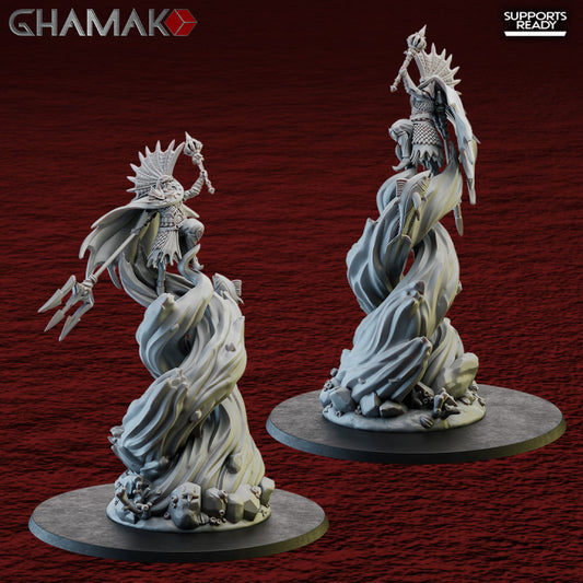 The Sea Storm, resin miniature, 28mm heroic scale unpainted resin, view 2