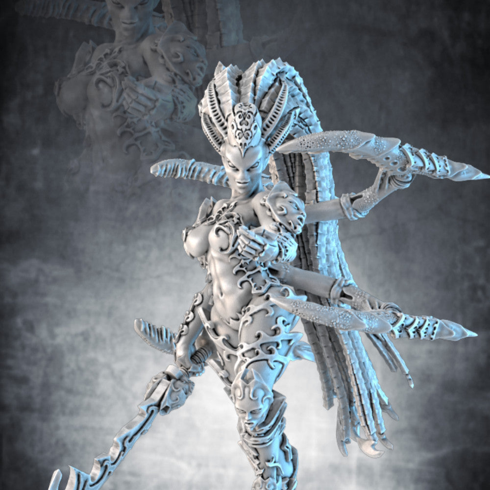 Daemon Prince, resin miniature, 28mm heroic scale unpainted resin