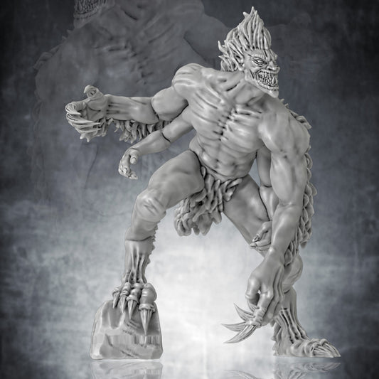 Draegloth, resin miniature, 28mm heroic scale unpainted resin, view 3
