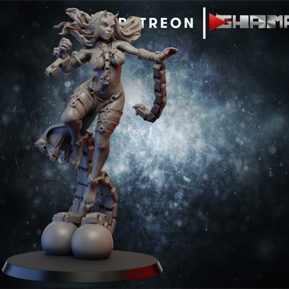 Female Possessed, resin miniature, 28mm heroic scale unpainted resin