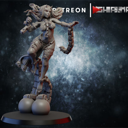 Female Possessed, resin miniature, 28mm heroic scale unpainted resin