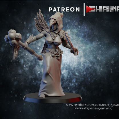 The Keeper, resin miniature, 28mm heroic scale unpainted resin, view 2