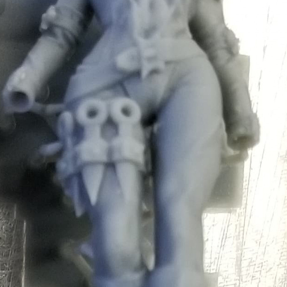 Tiefling Team, resin miniature, 28mm heroic scale unpainted resin, view 4