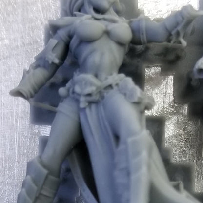 Tiefling Team, resin miniature, 28mm heroic scale unpainted resin, view 7