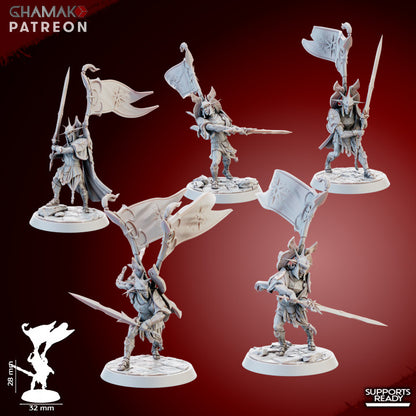 Dragon Scales (5 Units), resin miniature, 28mm heroic scale unpainted resin, view 3